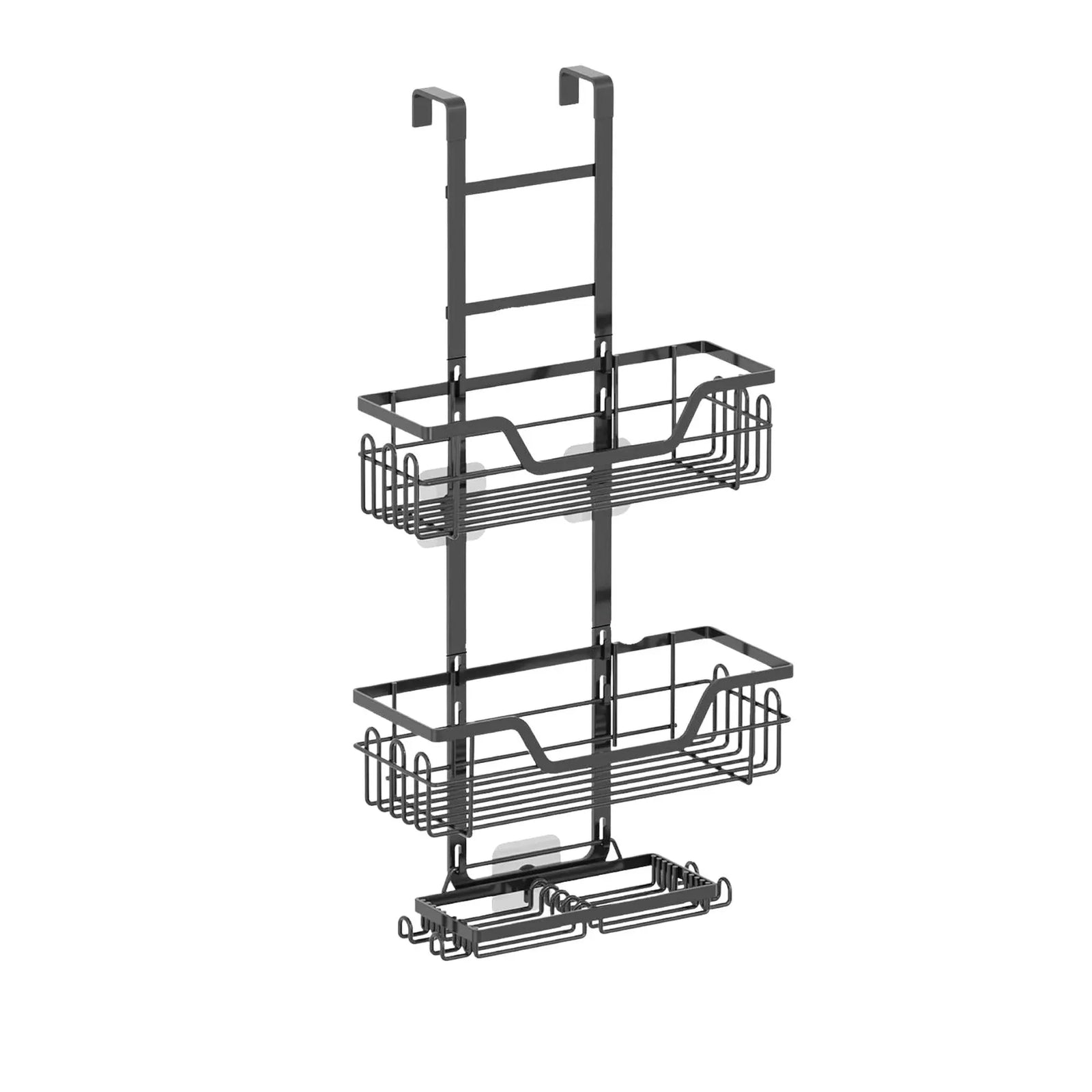 3 Tier Shower Caddy Over Door Bathroom Hanging Shelf Storage Rack Black