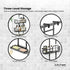 3 Tier Shower Caddy Over Door Bathroom Hanging Shelf Storage Rack Black