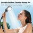 Portable Camping Shower Kit - 6000MAh Outdoor Rechargeable Pump LED