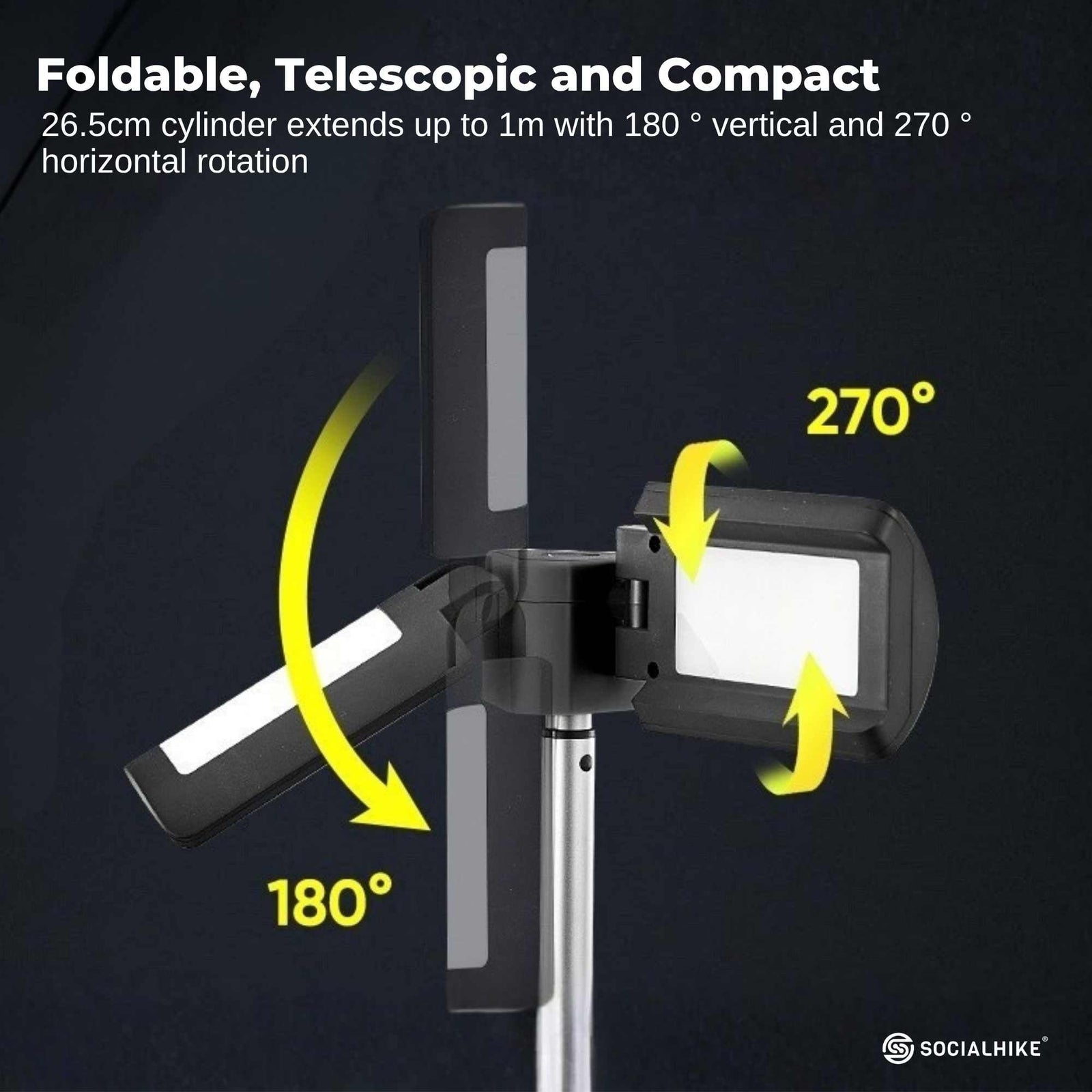 Rechargeable Telescopic Camping Light - Outdoor LED 20W Lantern