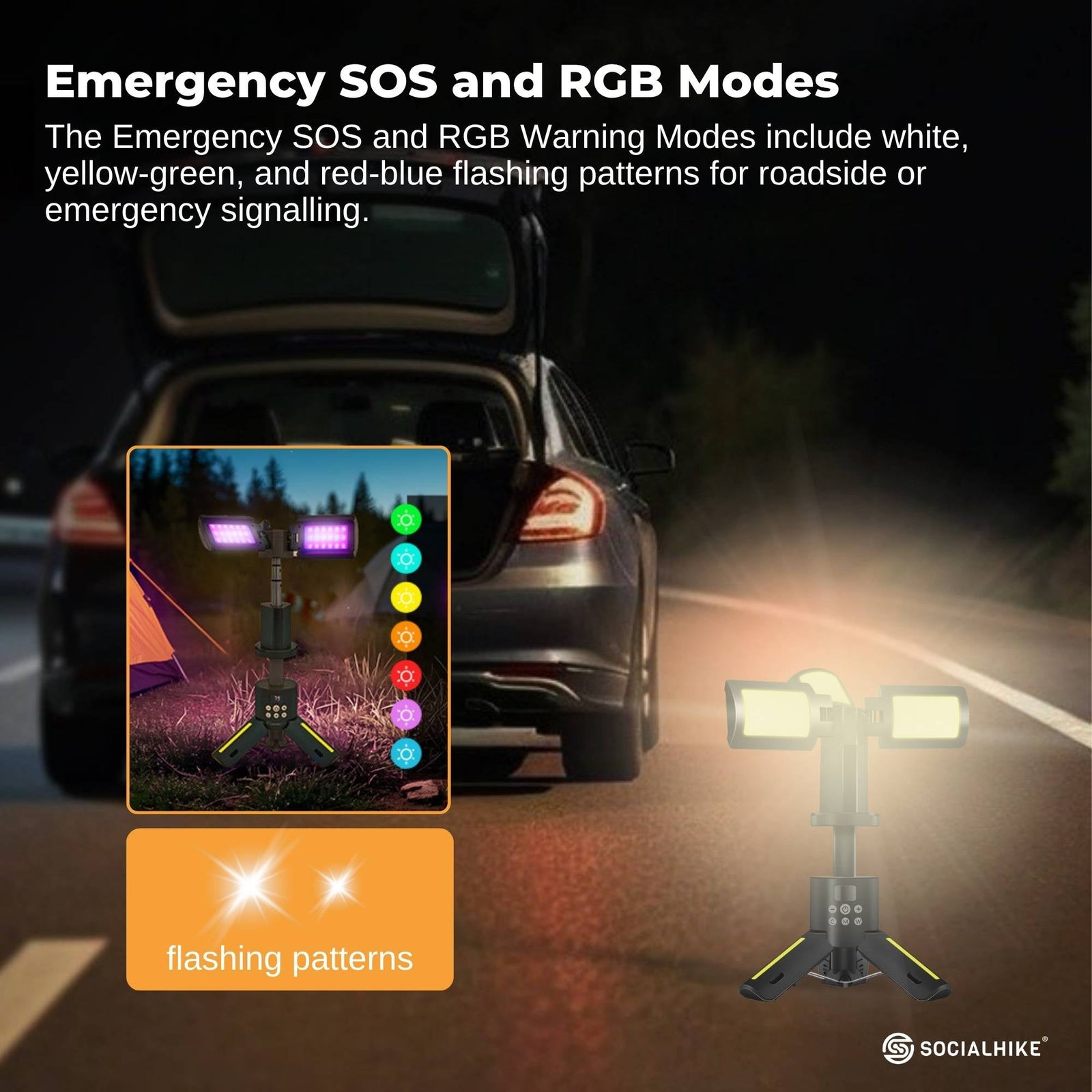 Rechargeable Telescopic Camping Light - Outdoor LED 20W Lantern