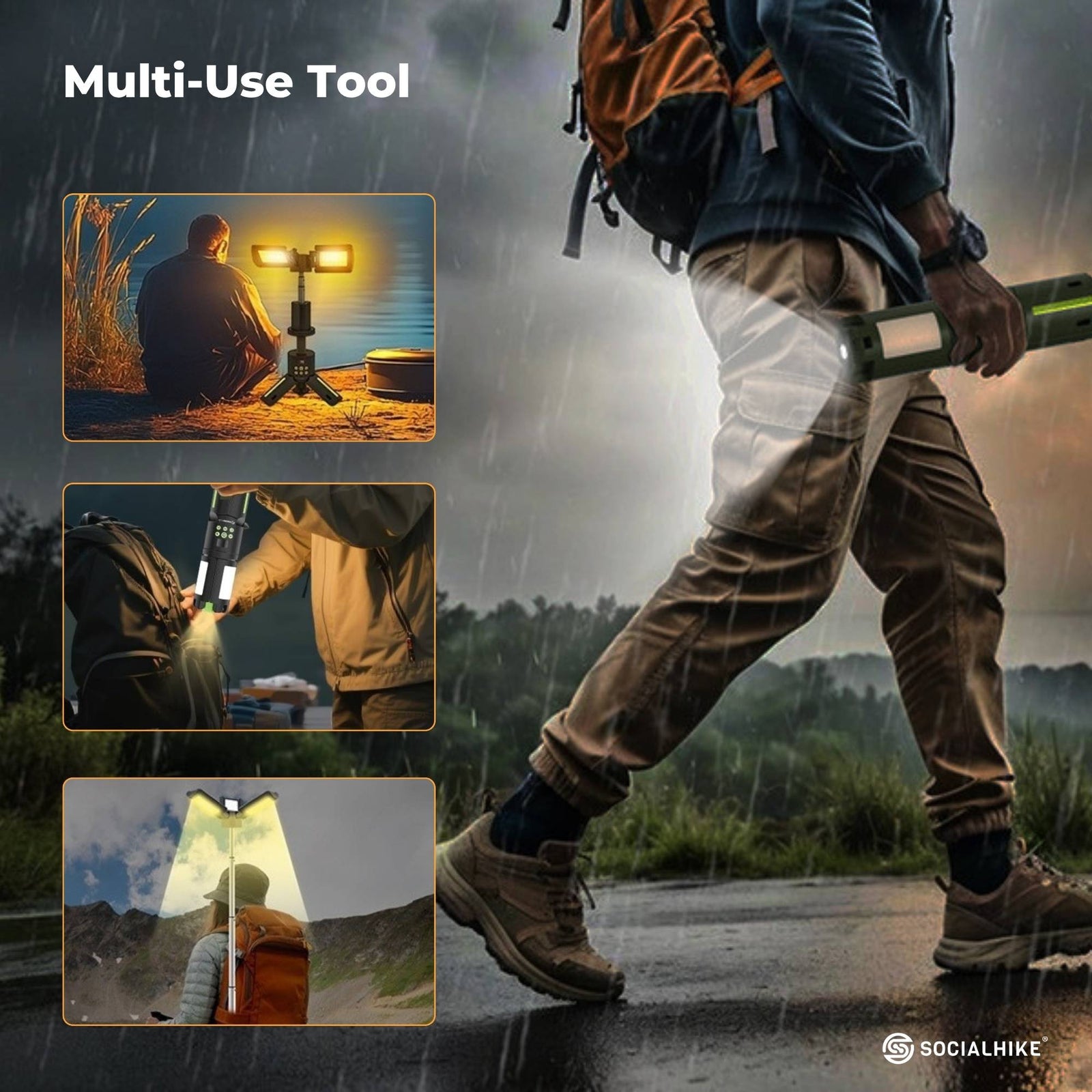 Rechargeable Telescopic Camping Light - Outdoor LED 20W Lantern