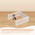 Rooster Farms 1.48m PVC Dog Play Pen Extension for Whelping Box 3 Side Enclosure