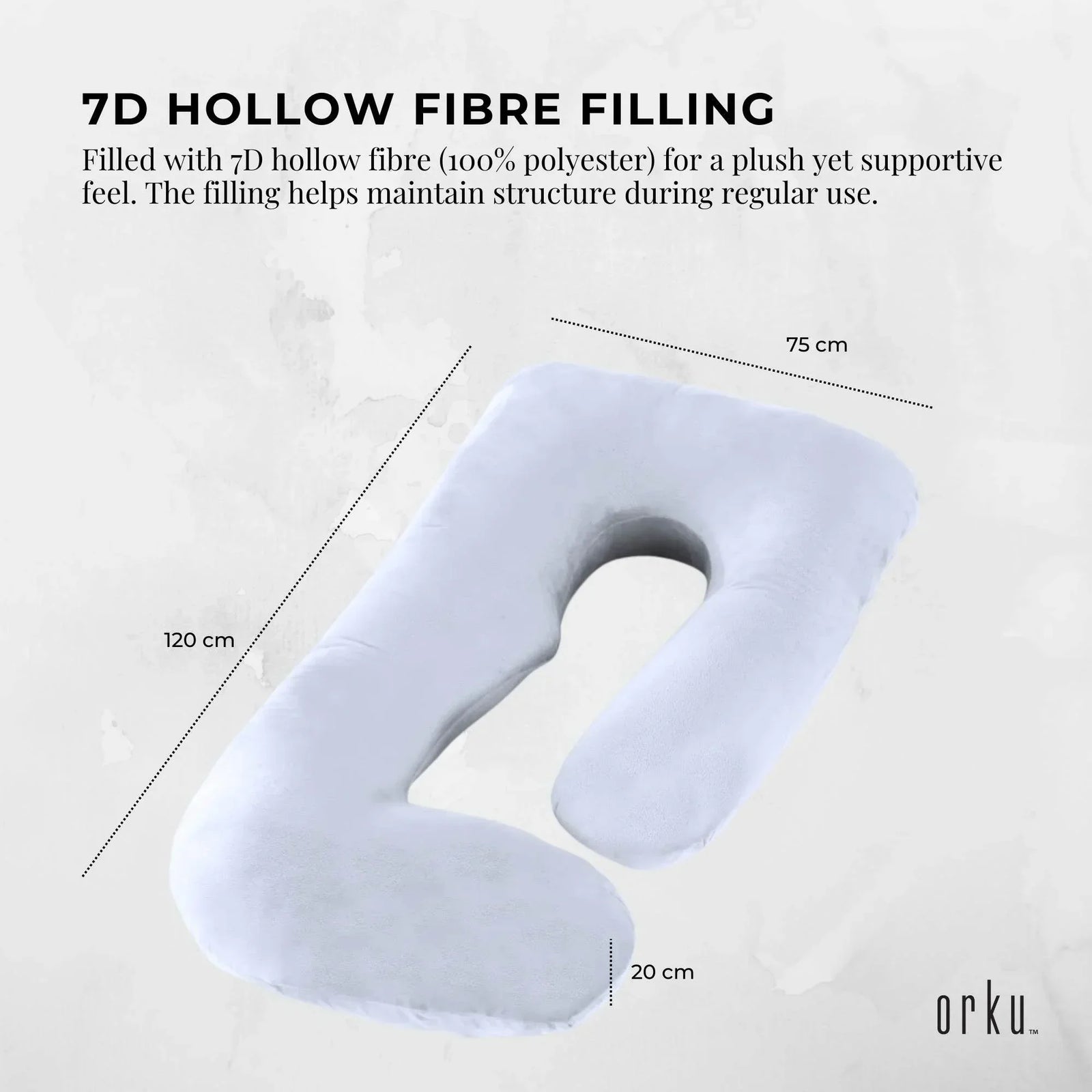 Maternity Pregnancy Pillow - J-Shape Full Length for Side Sleepers Grey
