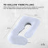 Maternity Pregnancy Pillow - J-Shape Full Length for Side Sleepers Grey