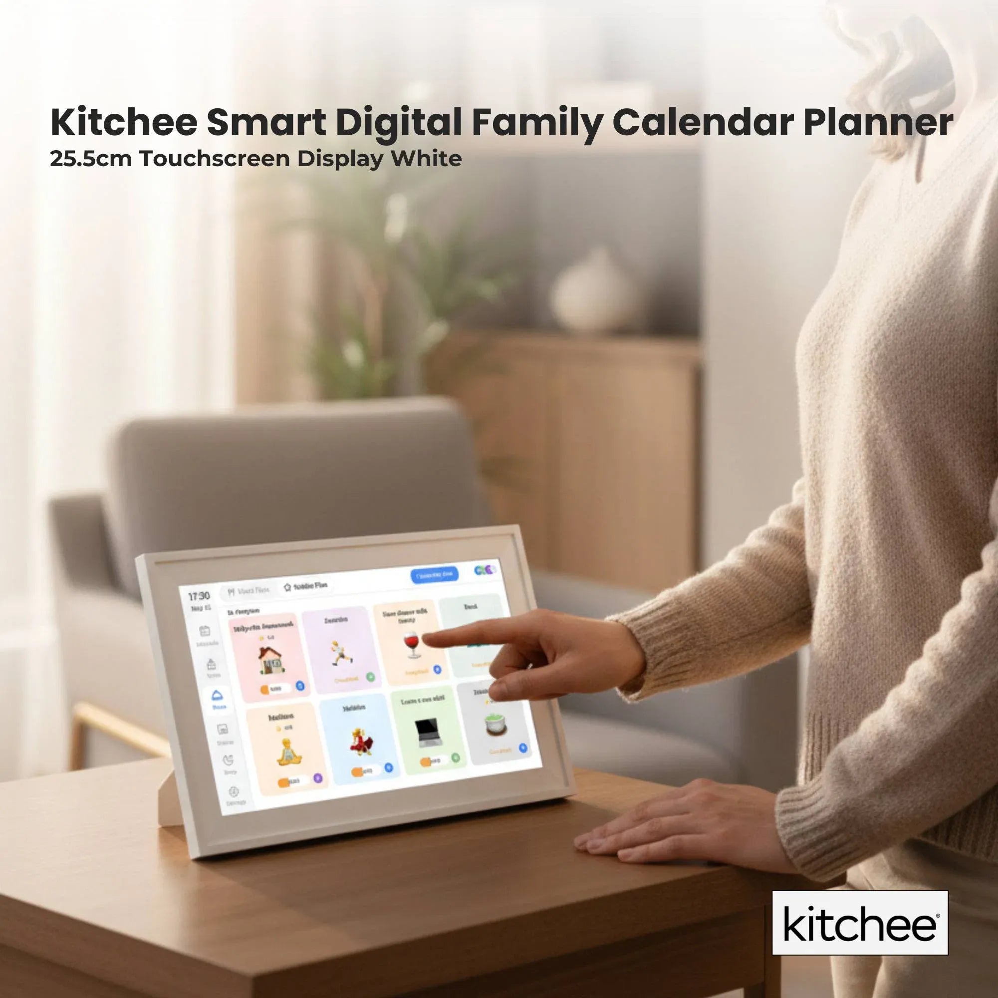 10" Digital Calendar Smart Family Planner - 25.5cm Touchscreen White
