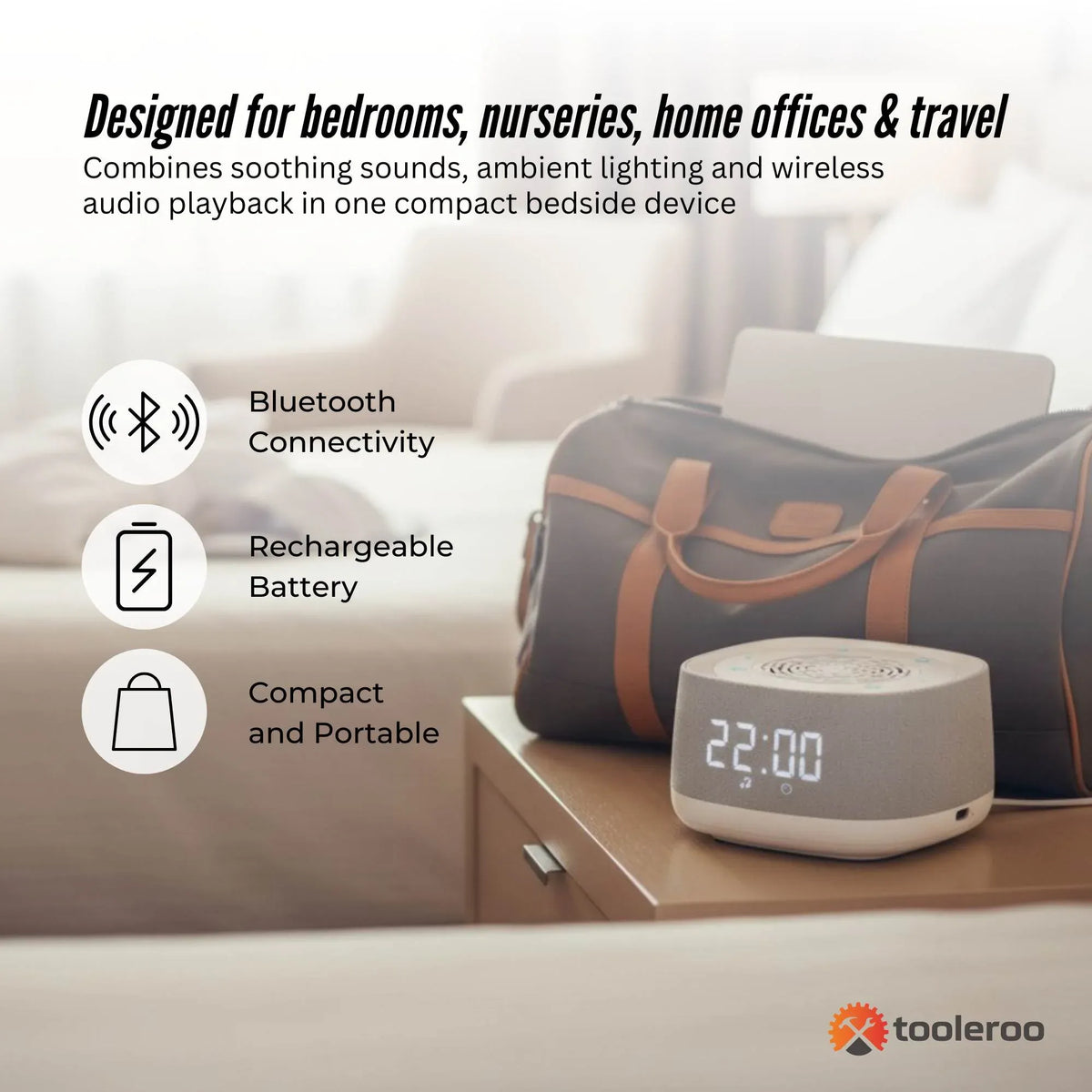 White Noise Machine Speaker - Bluetooth Night Light Sleep Sound