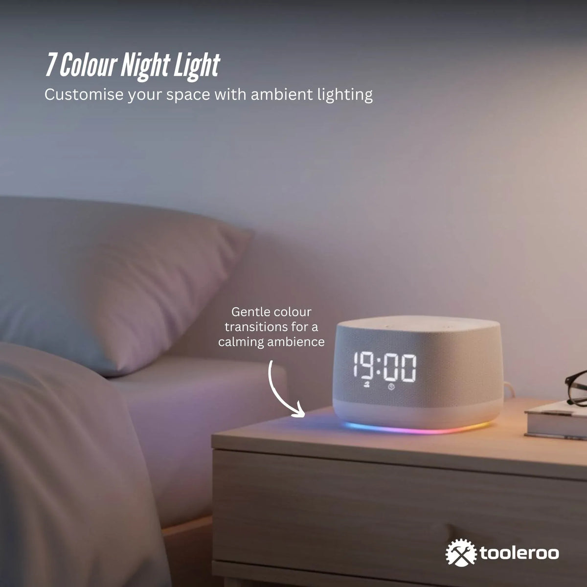 White Noise Machine Speaker - Bluetooth Night Light Sleep Sound
