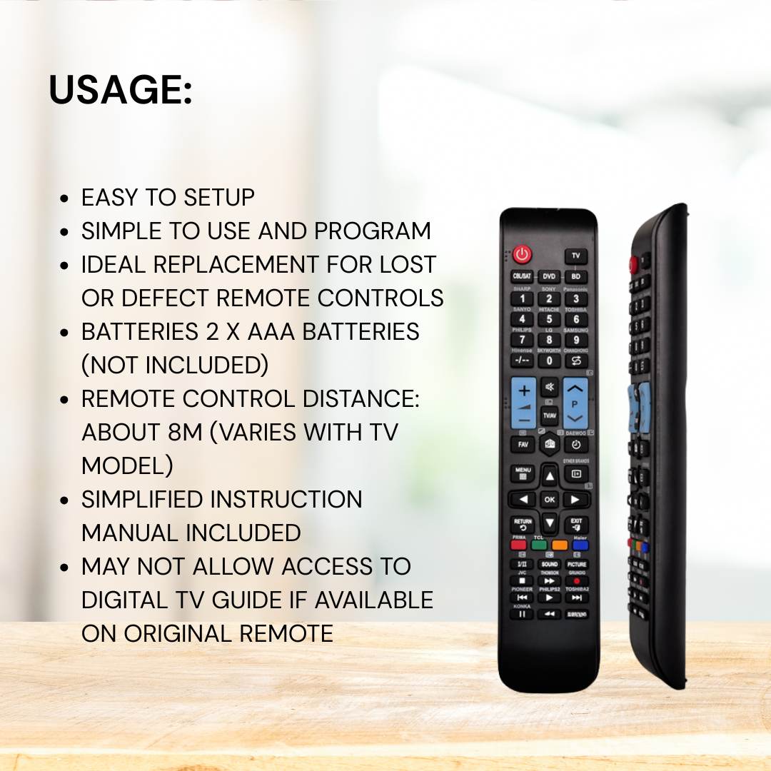 SMART TV Remote Control Compatible with PANASONIC DAEWOO HAIER & More