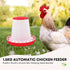 Rooster Farms 1.5Kg Automatic Chicken Feeder - Poultry Hen Feeding Seed Bucket