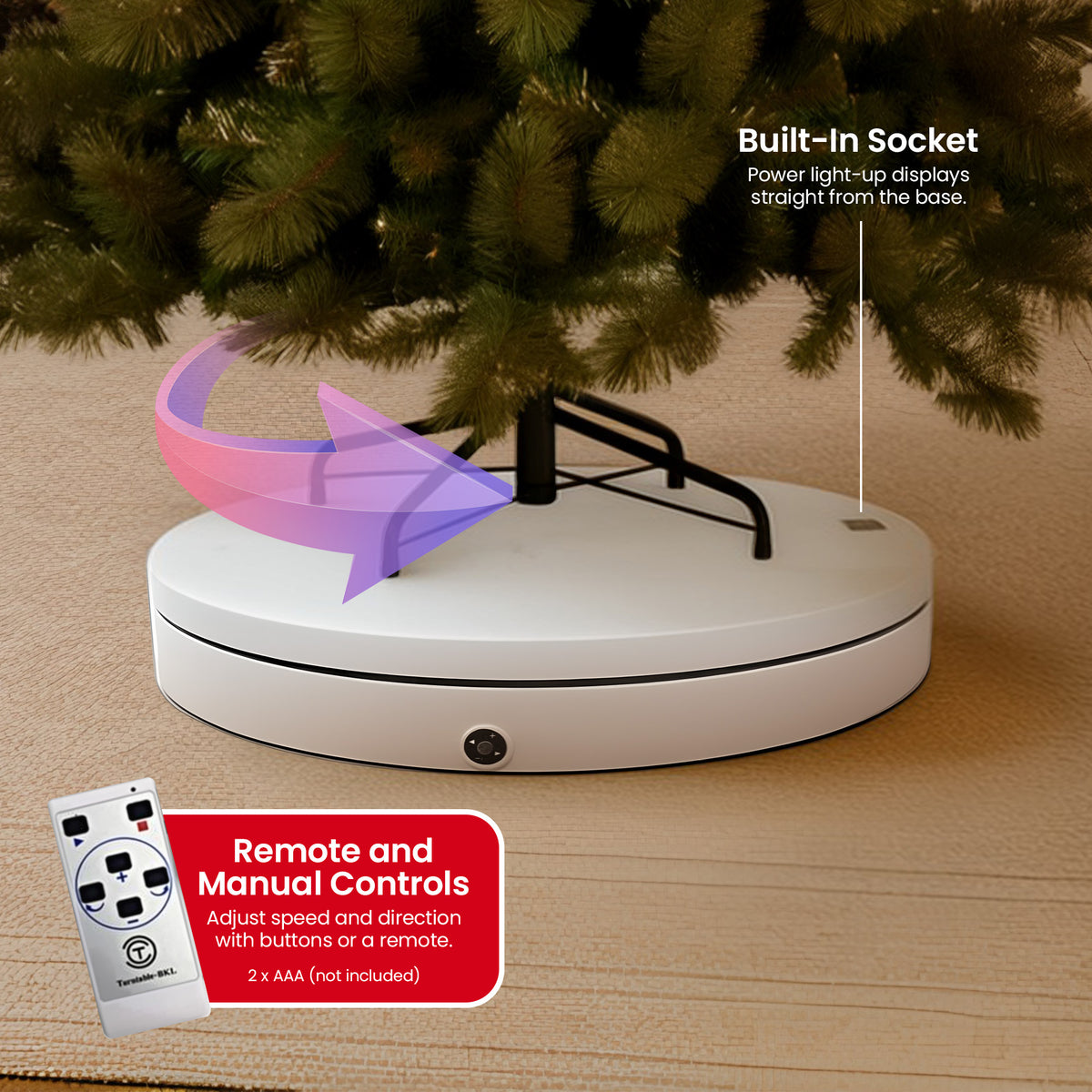 Christabelle 60cm 100kg Commercial-grade Electric Display Turntable Christmas