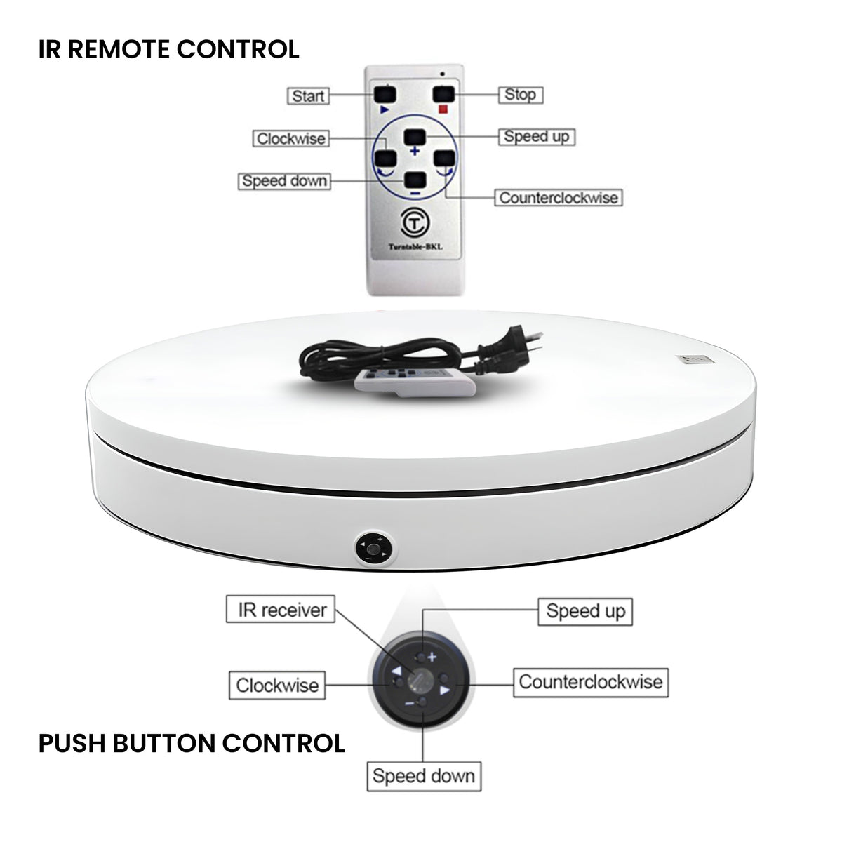 Christabelle 60cm 100kg Commercial-grade Electric Display Turntable Christmas