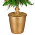 Christabelle 36cm Christmas Tabletop Topiary Tree Pre-Decorated Berries, Baubles & Pine Cones Gold Pot Twisted Stem Festive Decoration