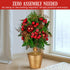 Christabelle 36cm Christmas Tabletop Topiary Tree Pre-Decorated Berries, Baubles & Pine Cones Gold Pot Twisted Stem Festive Decoration