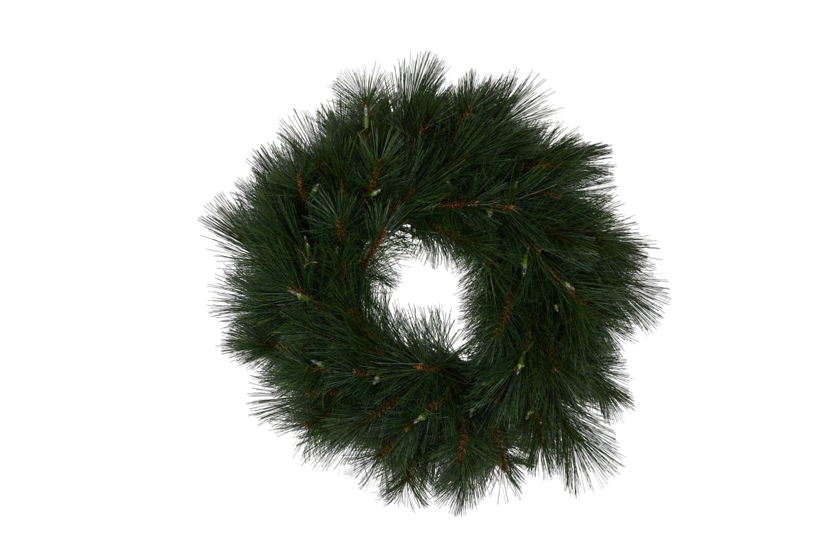 Christabelle 61cm Christmas Wreath Long Needle with LED Lights Front Door Decoration Ornament