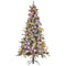 Christabelle Snowy Stamford Spruce 2.3m 7.5ft Christmas Tree Multi Functional White Coloured LED Lights & Foot Pedal