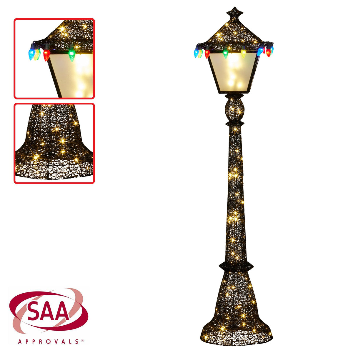 Christabelle Christmas Lamp Post Display 183cm With Lights