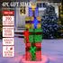 190cm 4-piece Gift Stack Box Christmas Decor Bows Led Lights Xmas