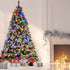 Swishmas Snowy Crown Pine 2.7m Multicolour Pre-Lit Christmas Tree with 2429 Tips