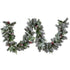Christabelle 2.7m Snowy Christmas Garland with LED Coloured Baubles Lights Tree Decoration Ornament
