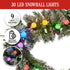 Christabelle 2.7m Snowy Christmas Garland with LED Coloured Baubles Lights Tree Decoration Ornament
