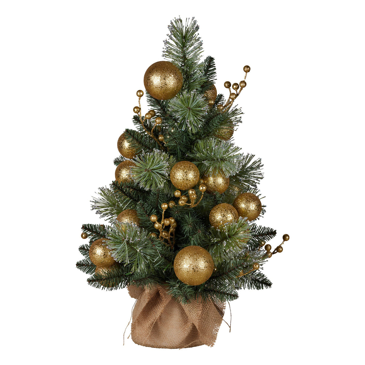 Christabelle 61cm Battery-operated Christmas Tree Warm Lights Led Table Top Gold