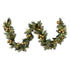 Christabelle 2.7m Christmas Garland with Gold Baubles and LED Lights Mantle Decoration Ornament