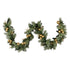 Christabelle 2.7m Christmas Garland with Gold Baubles and LED Lights Mantle Decoration Ornament