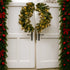 Christabelle 1.22m Split 2pc Christmas Wreath with LED Lights Pine Dual Front Doors Decoration Ornament