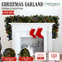 Christabelle 2.7m Christmas Garland with LED Lights Glittery Gold Pine Mantle Decoration Ornament