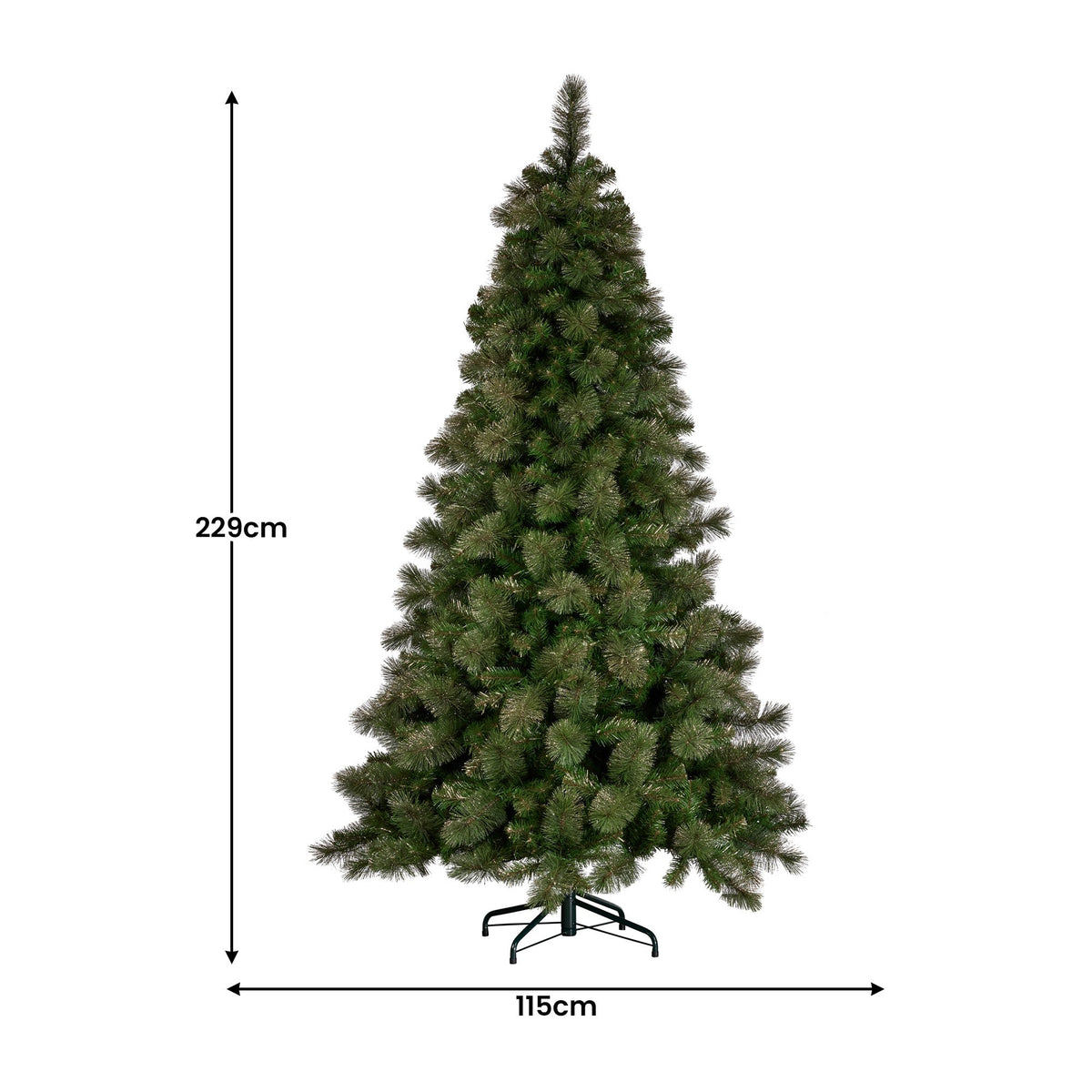 Christabelle 7.5ft Christmas Tree Glittery Gold Pine Led Multi-functional Lights