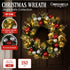 Christabelle Stunning 61cm Christmas Wreath with LED Lights Baubles Berries Red Silver Front Door Decoration