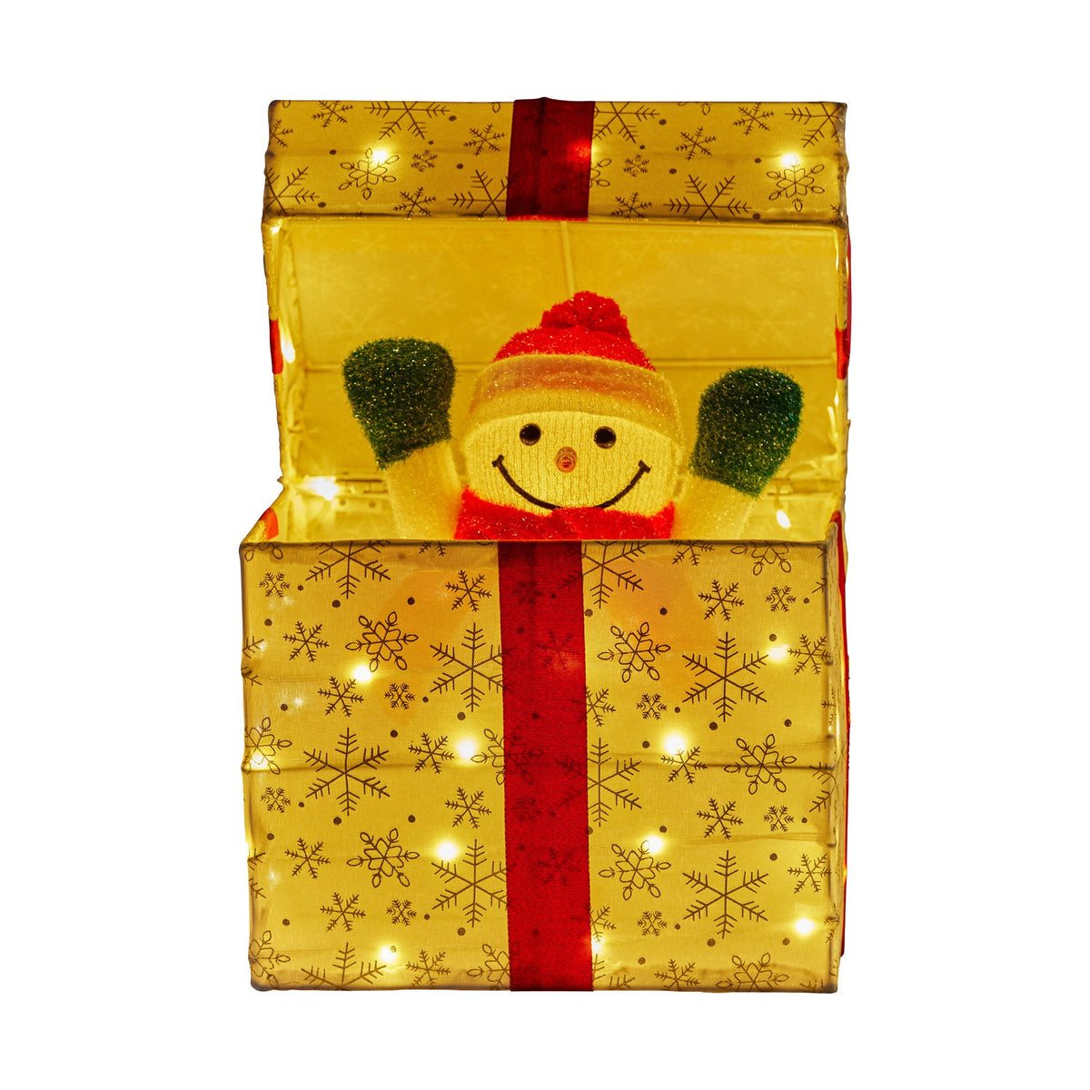 Christabelle Animated Snowman in a Gift Box LED Christmas Tree Decoration Ornament Lights Xmas
