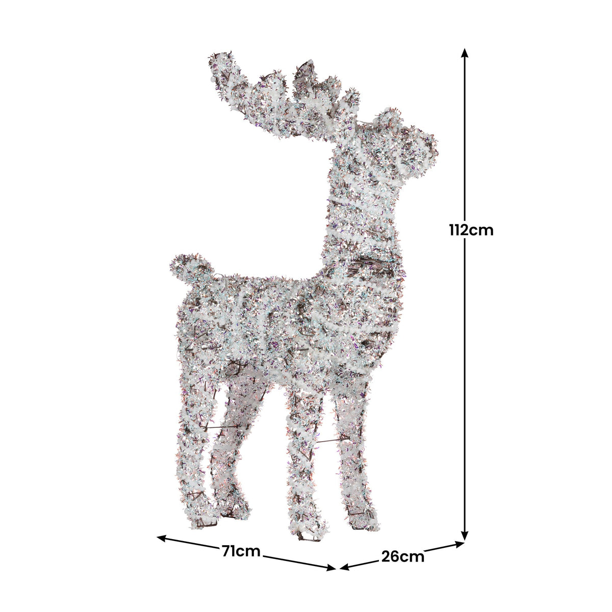 Christabelle 112cm Animated Reindeer Christmas LED Lights Indoor Outdoor Yard Statue Decoration