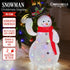 Christabelle 51cm Animated Snowman Christmas Display Multi-Colour LED Lights Xmas Decoration