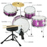 Childrens 4pc Drum Kit - Purple