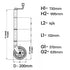 AL-KO Premium 8-Inch Extra Tall Jockey Wheel, 400kg Static Rated, Zinc