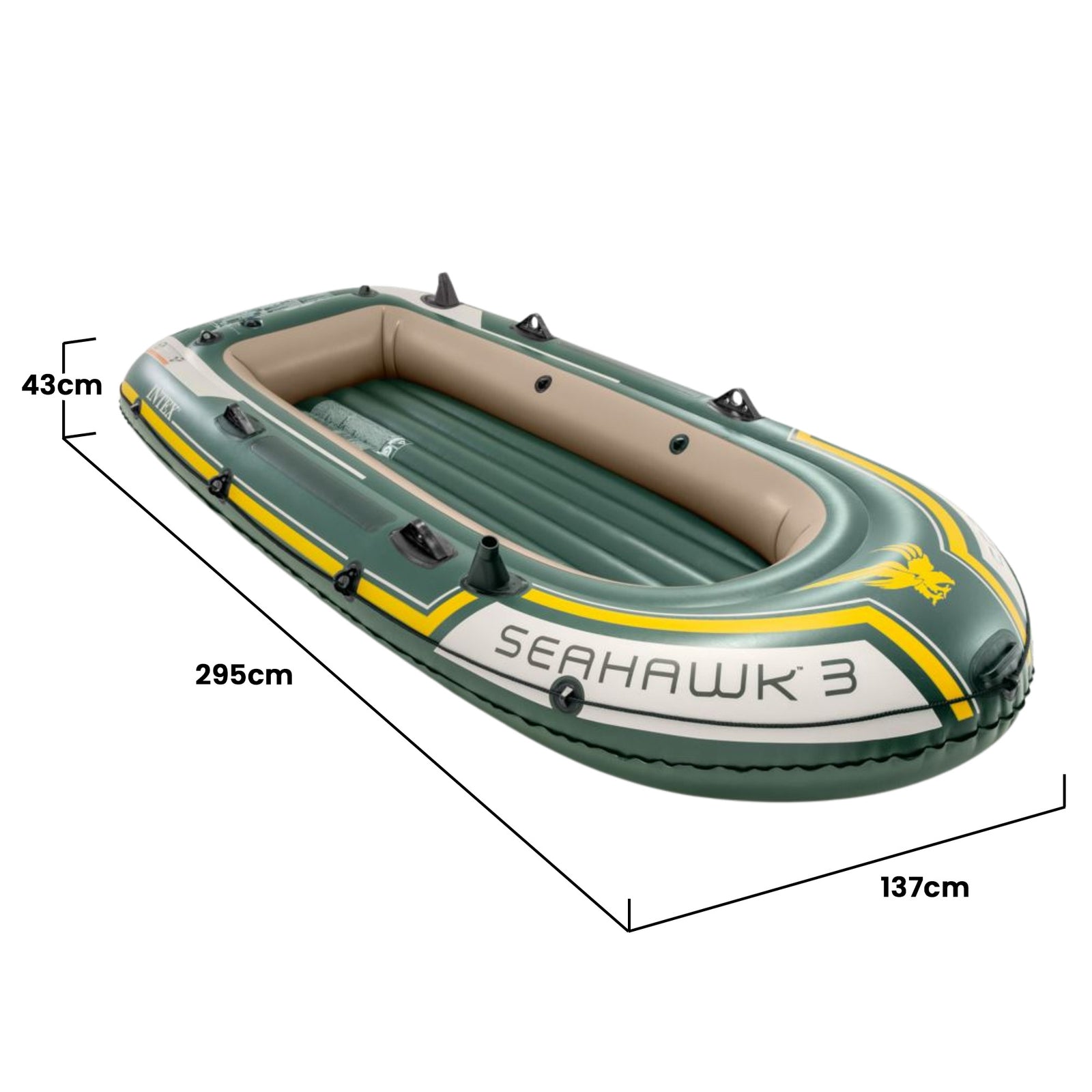 Seahawk 3-person Inflatable Boat Set
