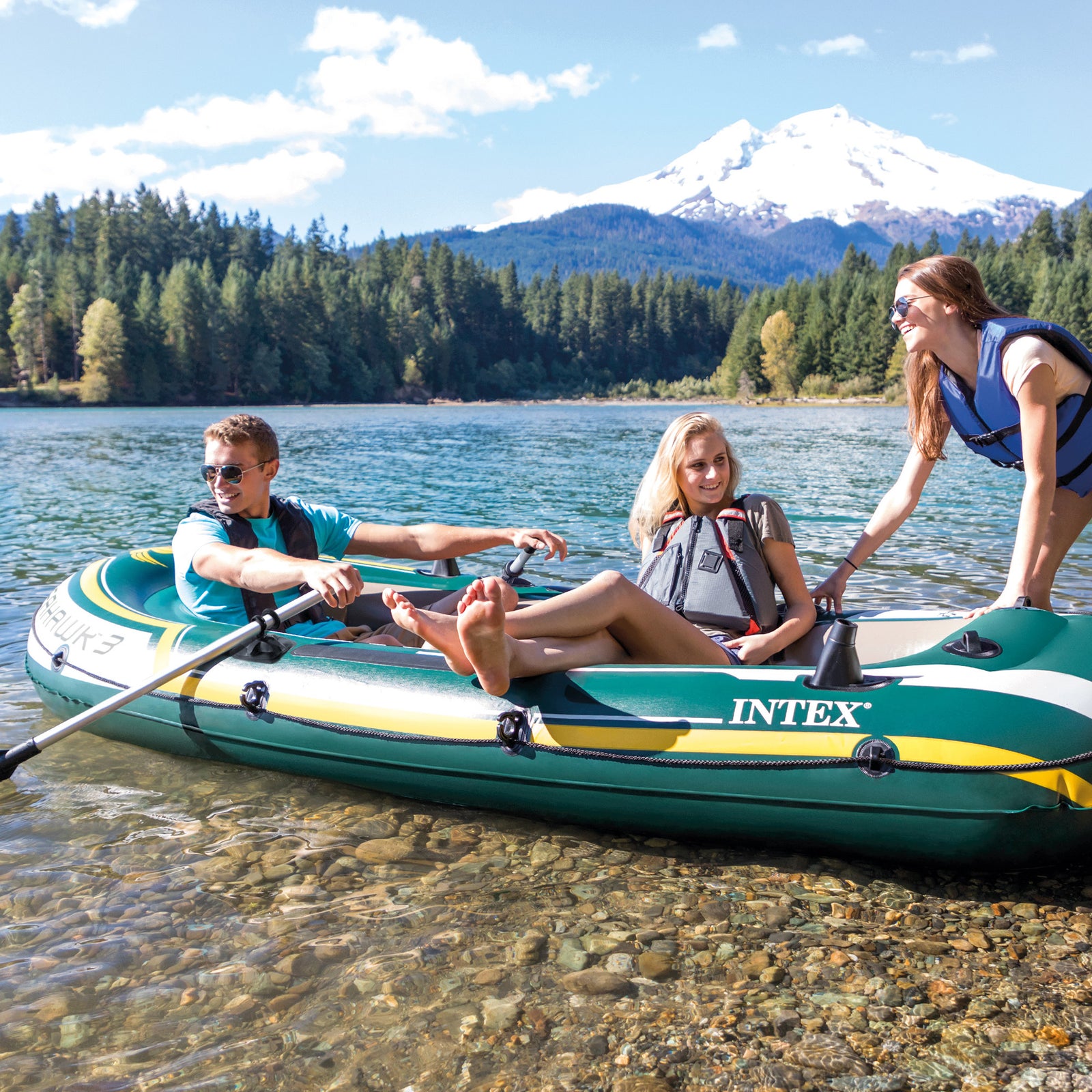 Seahawk 3-person Inflatable Boat Set