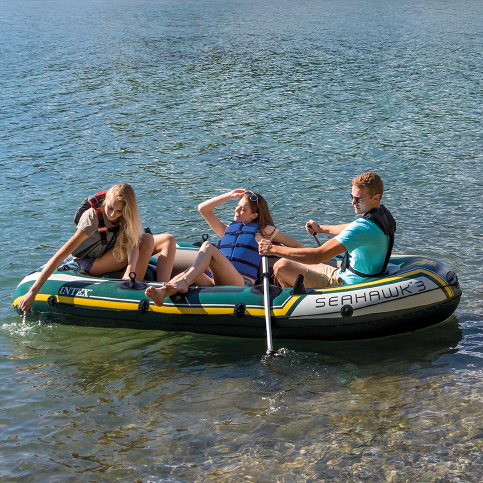 Seahawk 3-person Inflatable Boat Set