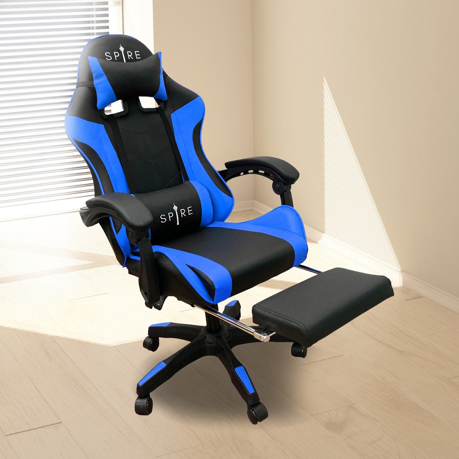 Spire Zinc Blue And Black Adjustable Gaming/office Chair