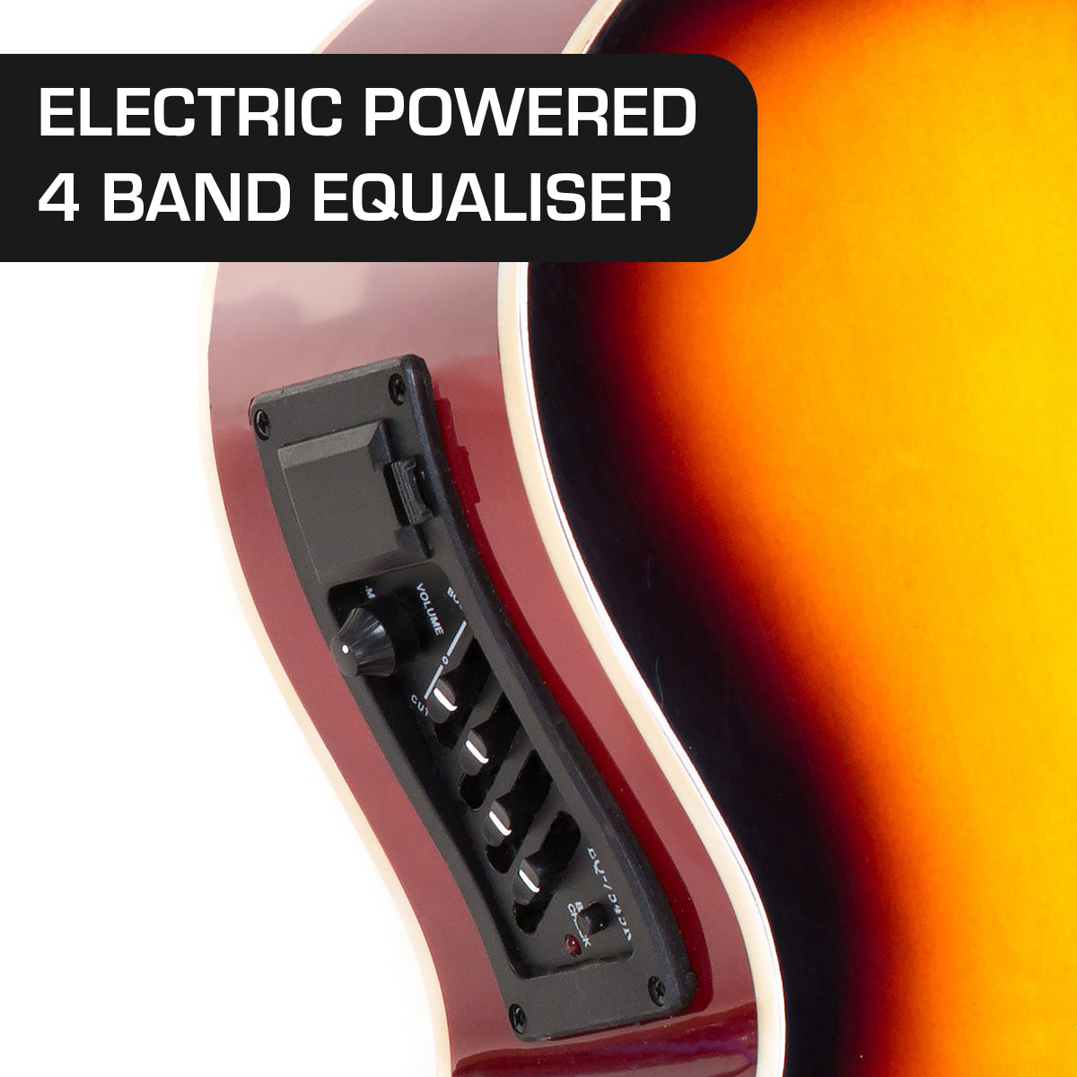 43in Acoustic Bass Guitar Sunburst