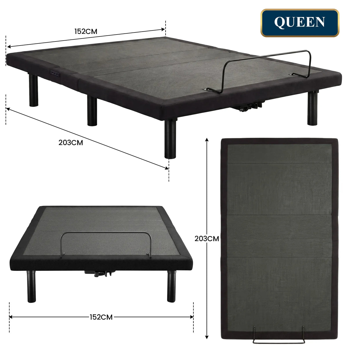 Kinetic Advance Adjustable Queen Bed Base with Head Tilt Function
