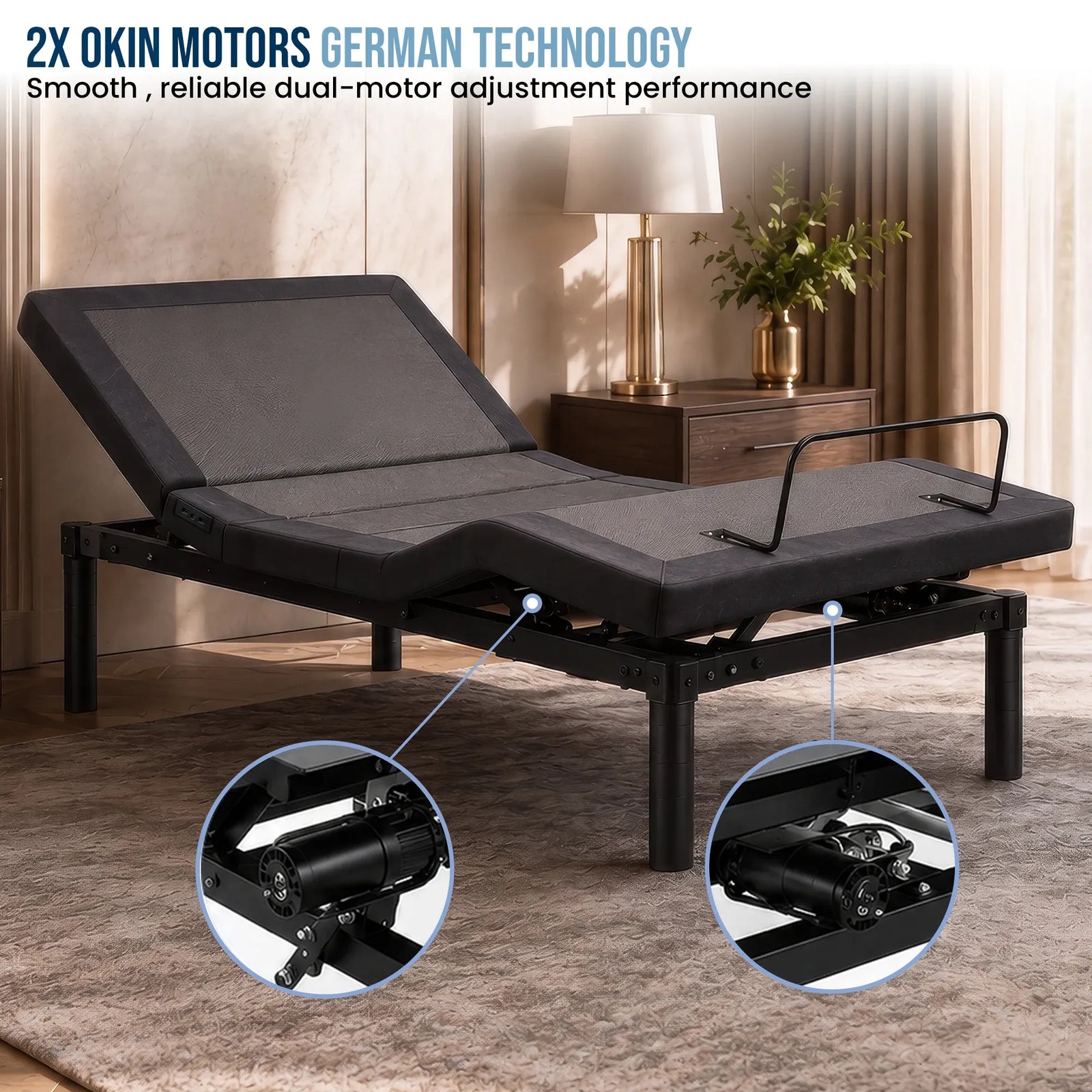 Therapedic Versa Adjustable Long Single Bed Base with Massage Function