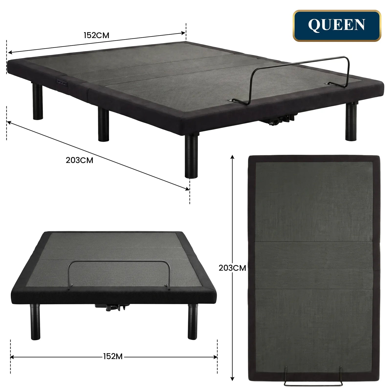 Therapedic Versa Adjustable Queen Bed Base with Massage Function