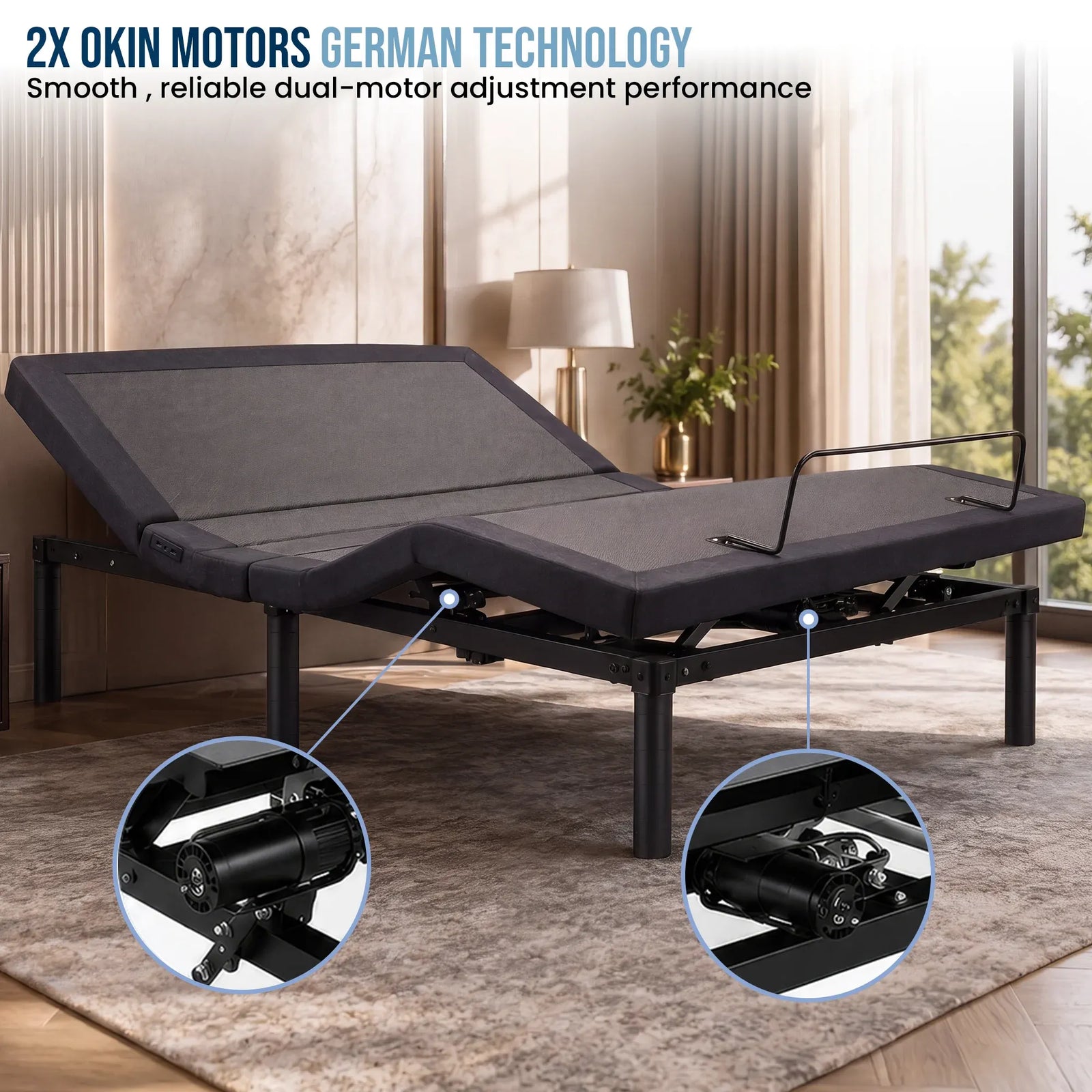 Therapedic Versa Adjustable Queen Bed Base with Massage Function