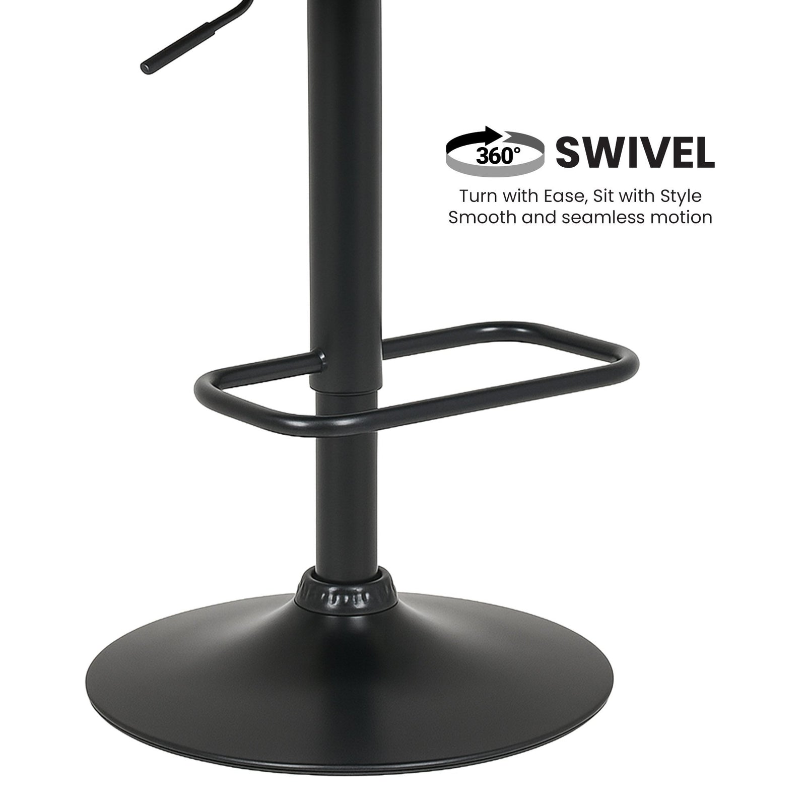 Set Of 2 Bentwood Walnut Barstool Adjustable Height Swivel Footrest