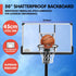Kahuna 50 Portable Basketball Hoop System Height Adjustable 3.05m Fibreglass Backboard Outdoor Stand Kids Adults
