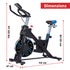 PowerTrain RX-600 Exercise Spin Bike Cardio Cycle - Blue