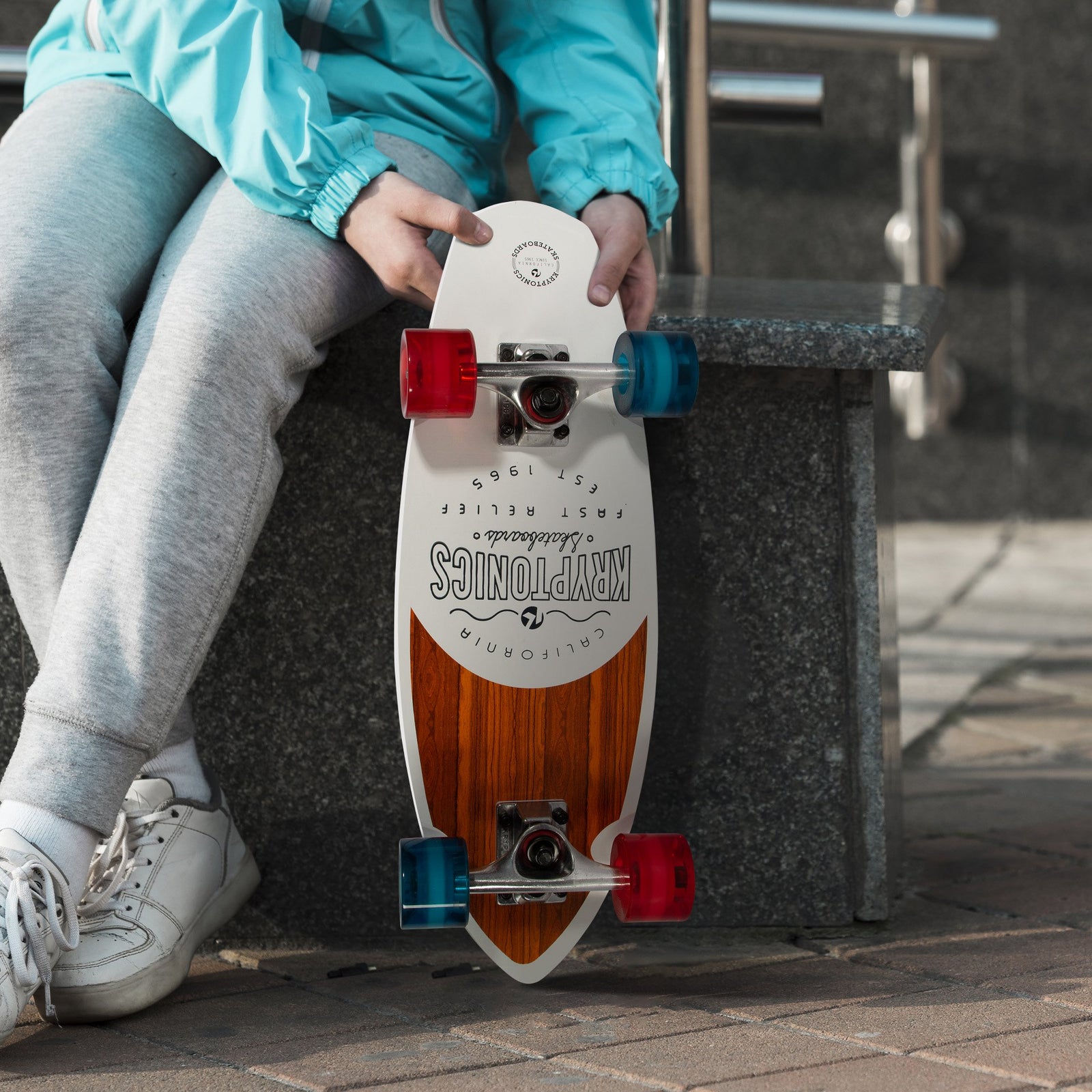 Kryptonics 23-inch Mini Fat Cruiser Board In Liberty Blue